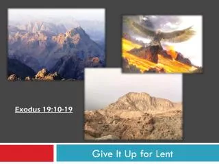give it up for lent
