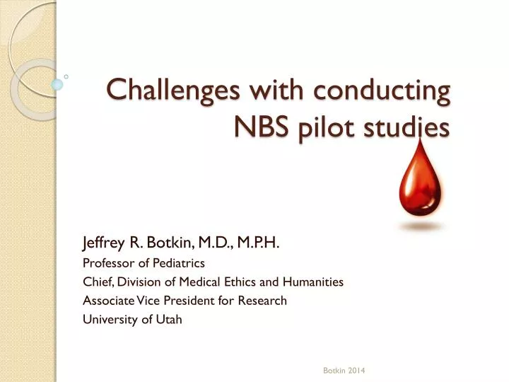 challenges with conducting nbs pilot studies