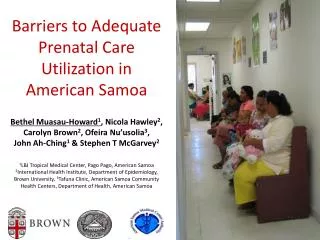 Barriers to Adequate Prenatal Care Utilization in American Samoa