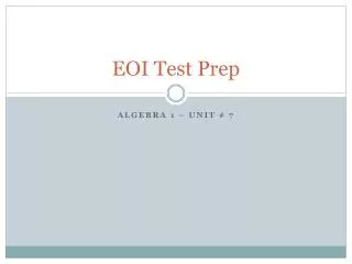 EOI Test Prep