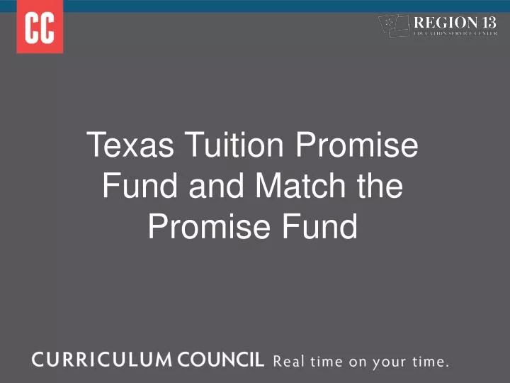 texas tuition promise fund and match the promise fund
