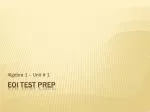 Algebra 1 EOI Test Prep: Correct Responses and Key Concepts - slide 1