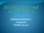 SECOND LANGUAGE ACQUISITION - slide 1