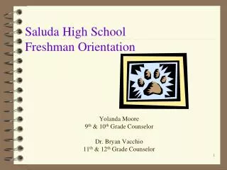 Saluda High School Freshman Orientation