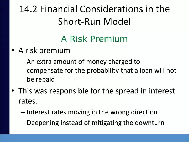 14 2 financial considerations in the short run model