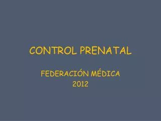control prenatal