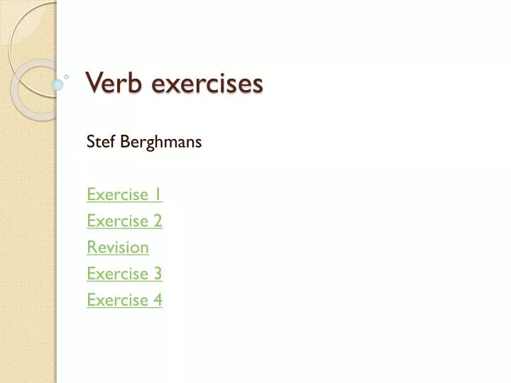 verb exercises