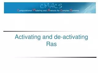 Activating and de-activating Ras