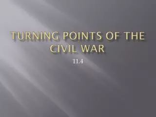 turning points of the civil war