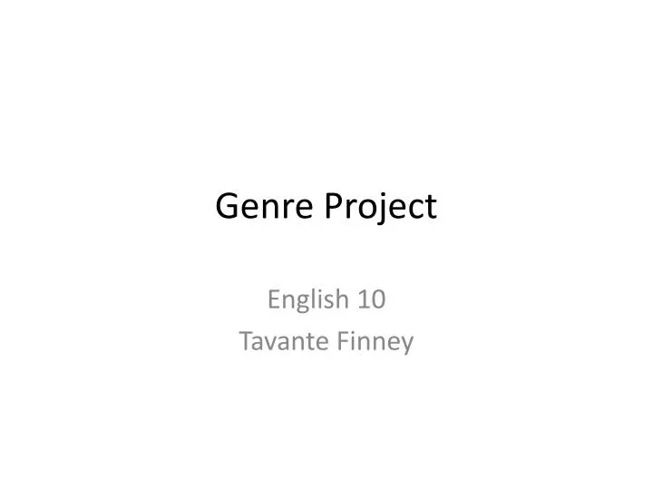 genre project