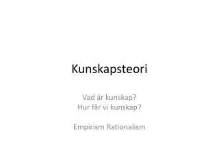 kunskapsteori