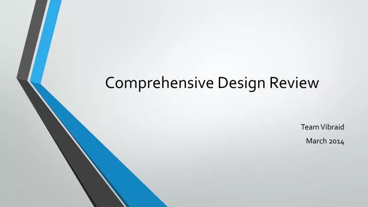 comprehensive design review