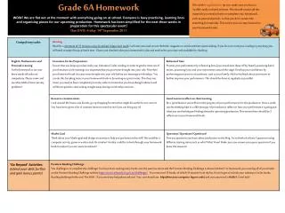 Grade 6A Homework