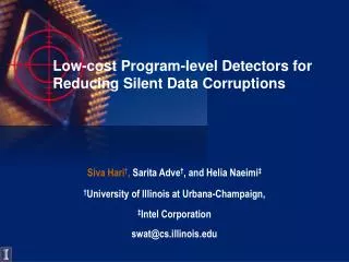 Low-cost Program-level Detectors for Reducing Silent Data Corruptions