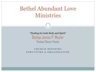 Church Ministry Structure &amp; Organization