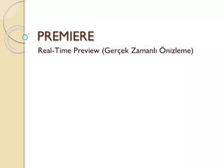 premiere