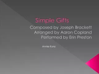 Simple Gifts