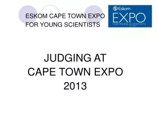 ESKOM CAPE TOWN EXPO FOR YOUNG SCIENTISTS