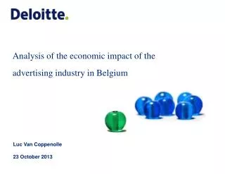 Analysis of the economic impact of the advertising industry in Belgium