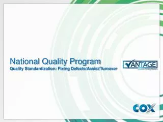National Quality Program Quality Standardization: Fixing Defects/Assist/Turnover