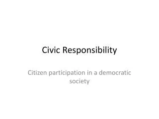 Civic Responsibility