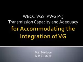 for Accommodating the Integration of VG