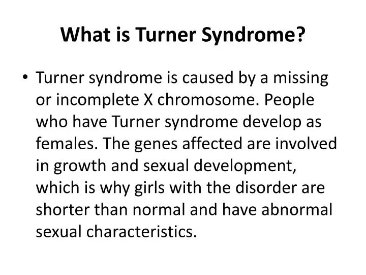 what is turner syndrome