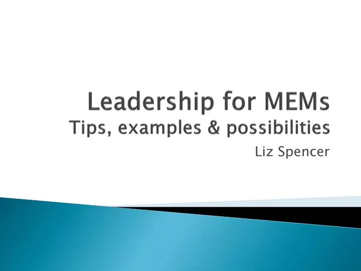 leadership for mems tips examples possibilities