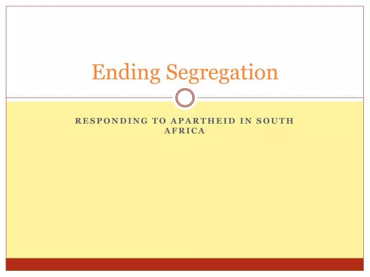 ending segregation
