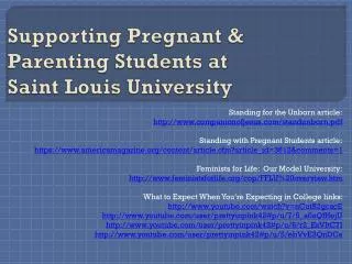 Supporting Pregnant &amp; Parenting Students at Saint Louis University