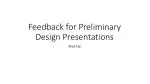 Feedback for Preliminary Design Presentations - slide 1