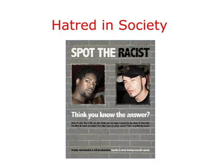 hatred in society