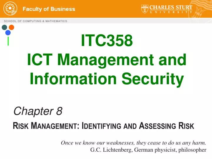 itc358 ict management and information security