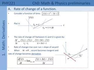 PHY221 	 Ch0: Math &amp; Physics preliminaries