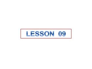 LESSON 09