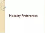 Modality Preferences - slide 1