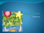 Peer Tutors - slide 1