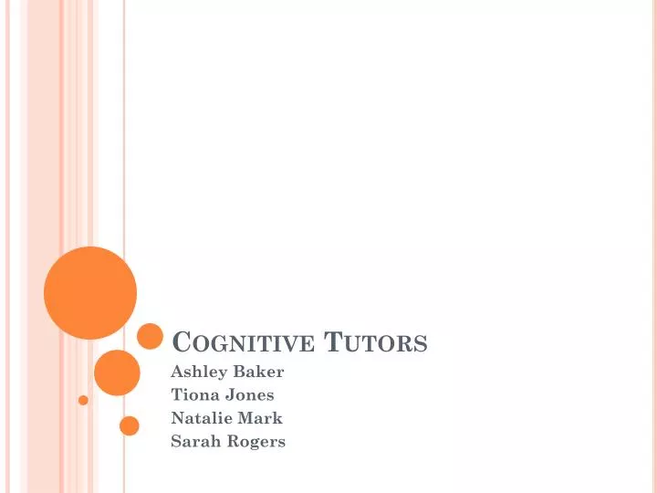 cognitive tutors