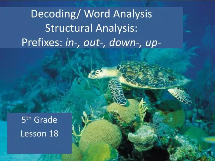 decoding word analysis structural analysis prefixes in out down up