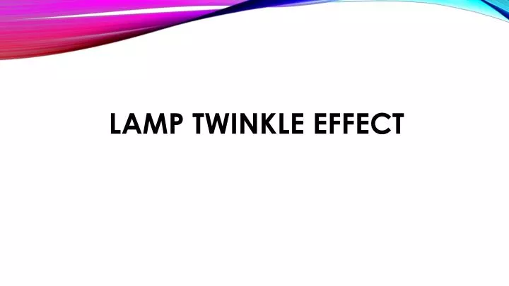 lamp twinkle effect
