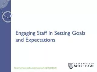 Engaging Staff in Setting Goals and Expectations