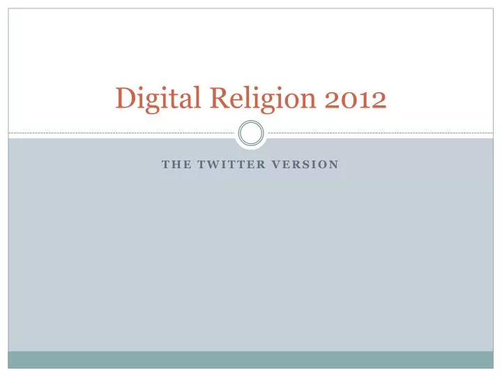 digital religion 2012