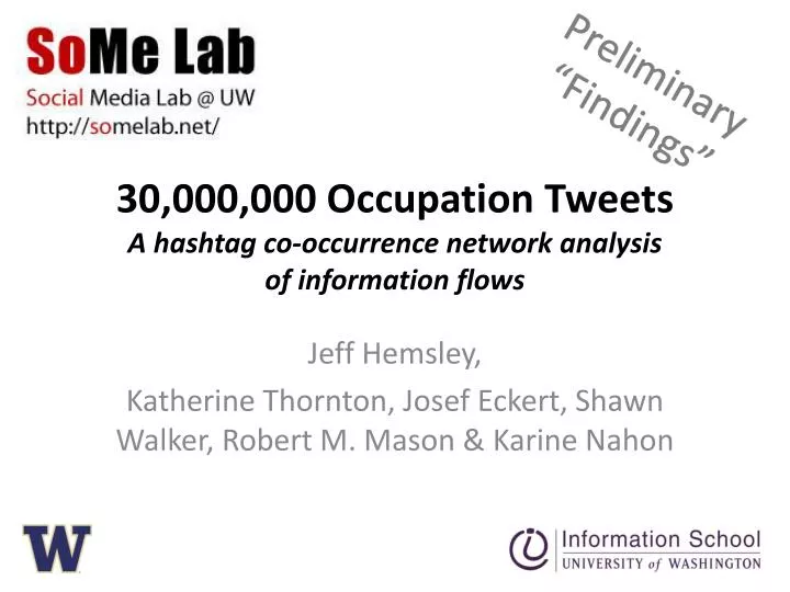 30 000 000 occupation tweets a hashtag co occurrence network analysis of information flows