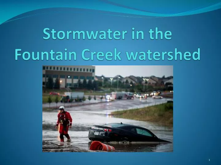 stormwater in the fountain creek watershed