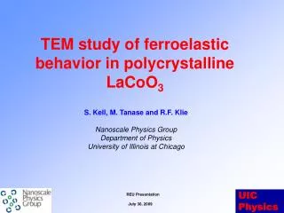 TEM study of ferroelastic behavior in polycrystalline LaCoO 3