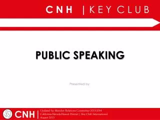 PUBLIC SPEAKING