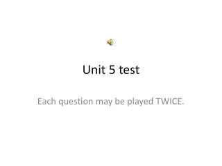 Unit 5 test