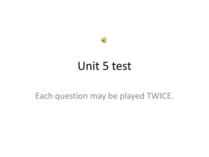unit 5 test