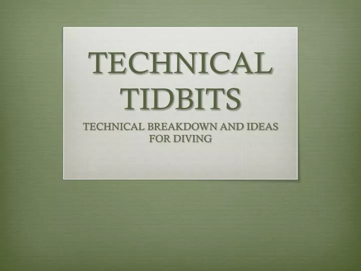 technical tidbits