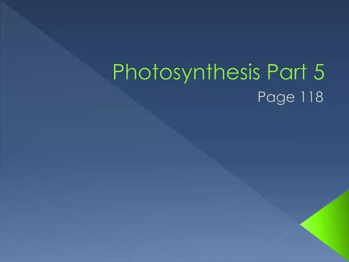 photosynthesis part 5